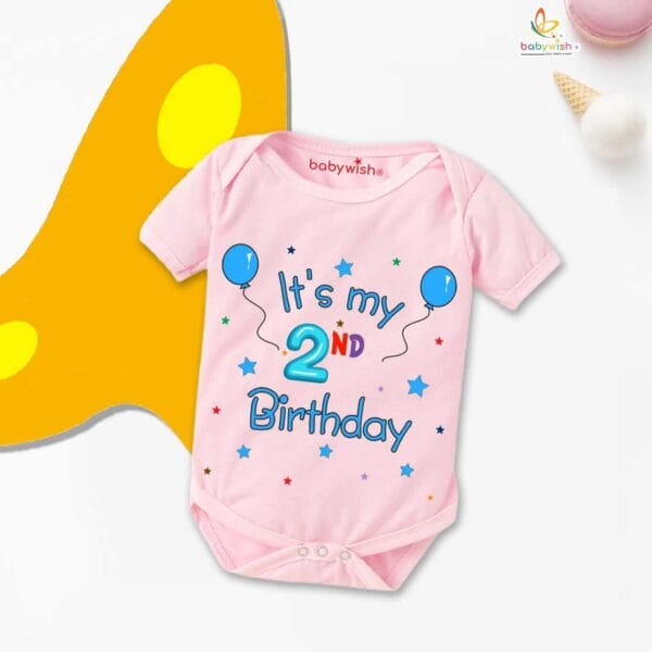 Two month unisex baby romper half sleeve round neck onesie - Image 3