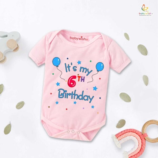 Six month unisex baby romper half sleeve round neck onesie - Image 3