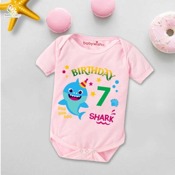 Seven month unisex baby romper half sleeve round neck onesie - Image 3