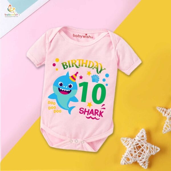 Ten month unisex baby romper half sleeve round neck onesie - Image 3