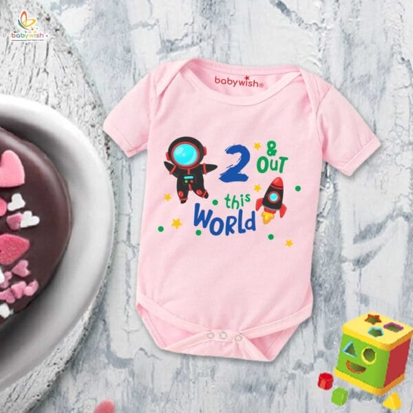 Two month unisex baby romper half sleeve round neck onesie - Image 3