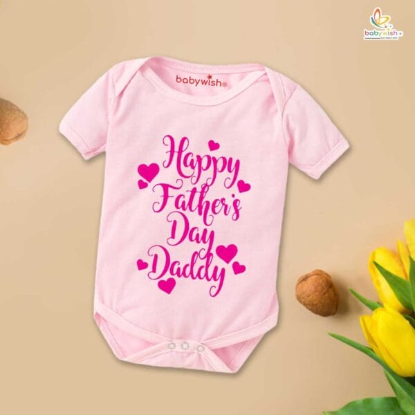 Fathers Day Special Baby Outfit Half Sleeve Unisex Multicolor Romper Onesies for Newborn baby - Image 4