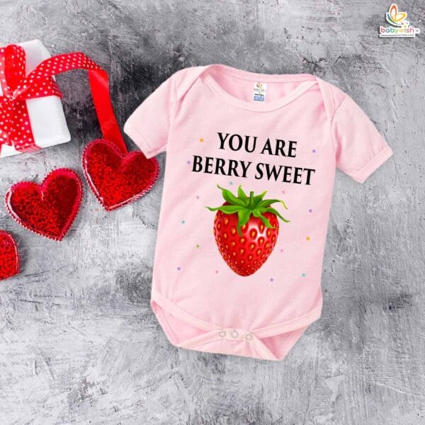 My First Valentine’s Day Romper | "We Just Click" Baby Bodysuit – Babywish - Image 3