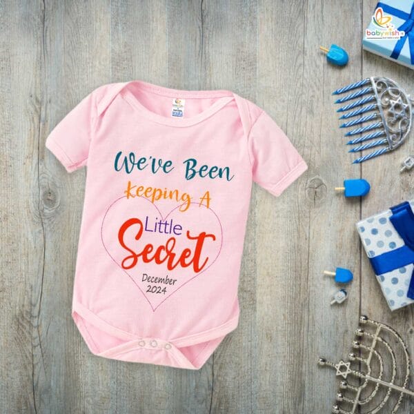 Pregnancy Announcement Baby Romper – We’ve Been Keeping a Little Secret Bodysuit – Cute Surprise Baby Reveal Outfit for Newborn Girl or Boy – Babywish - Image 4