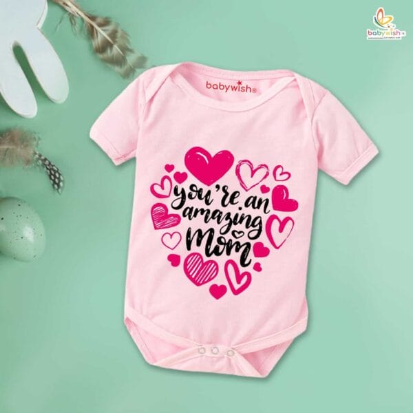 Mothers Day Special Baby Outfit Half Sleeve Unisex Romper Onesies for Newborn baby - Image 4