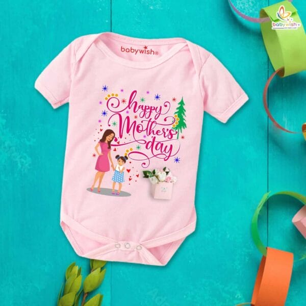 Mothers Day Special Baby Outfit Half Sleeve Unisex Romper Onesies for Newborn baby - Image 4