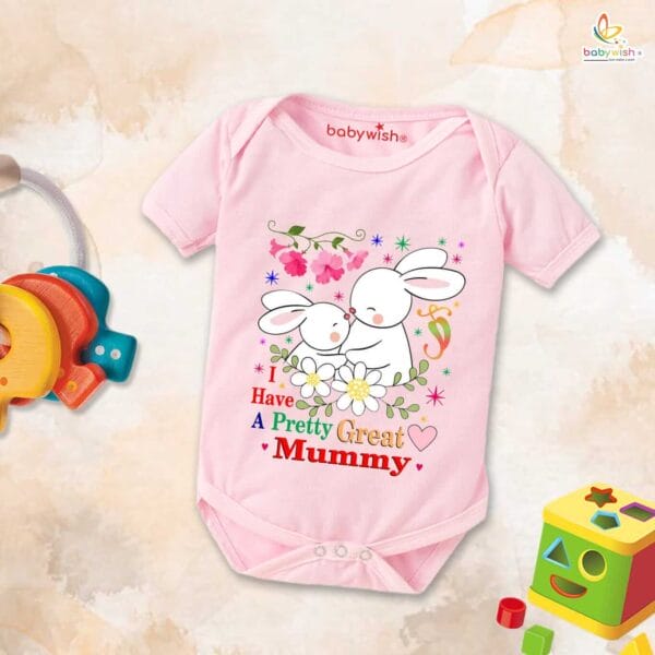 Mothers Day Special Baby Outfit Half Sleeve Unisex Romper Onesies for Newborn baby - Image 4