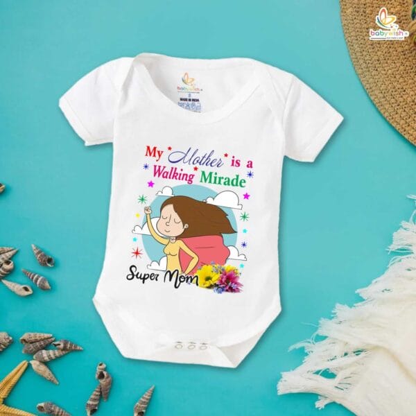 Mothers Day Special Baby Outfit Half Sleeve Unisex Romper Onesies for Newborn baby - Image 2