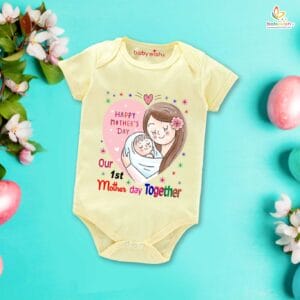 Mothers Day Special Baby Outfit Half Sleeve Unisex Romper Onesies for Newborn baby