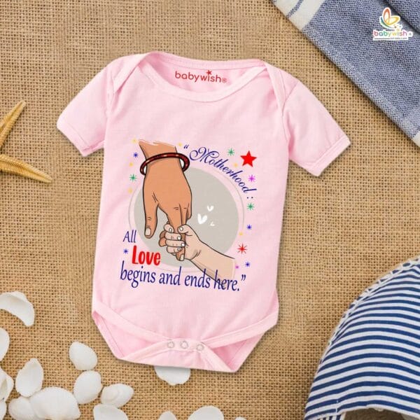 Mothers Day Special Baby Outfit Half Sleeve Unisex Romper Onesies for Newborn baby