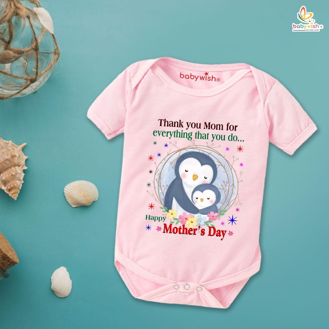 Mothers Day Special Baby Outfit Half Sleeve Unisex Romper Onesies for Newborn baby