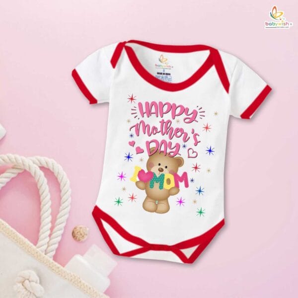 Mothers Day Special Baby Outfit Half Sleeve Unisex Romper Onesies for Newborn baby - Image 5