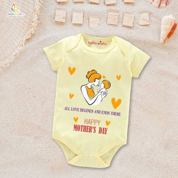 Mothers Day Special Baby Outfit Half Sleeve Unisex Romper Onesies for Newborn baby - Image 4