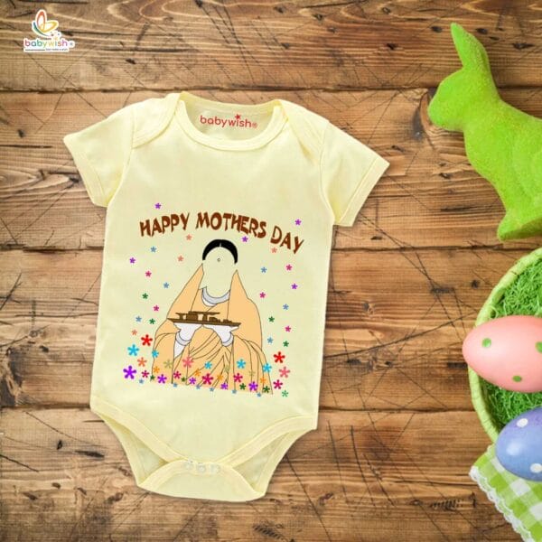 Mothers Day Special Baby Outfit Half Sleeve Unisex Romper Onesies for Newborn baby - Image 4