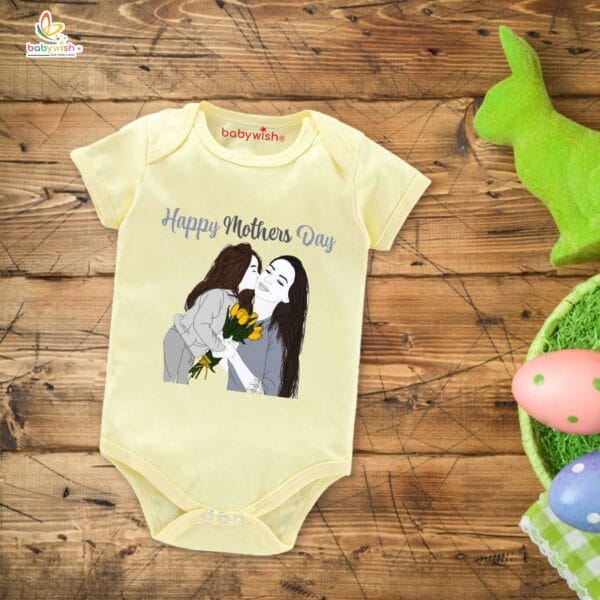Mothers Day Special Baby Outfit Half Sleeve Unisex Romper Onesies for Newborn baby - Image 4