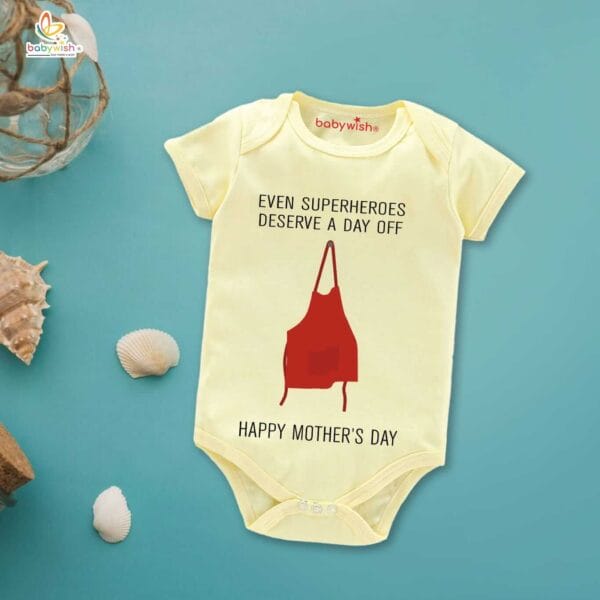 Mothers Day Special Baby Outfit Half Sleeve Unisex Romper Onesies for Newborn baby - Image 4