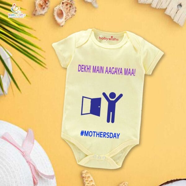 Mothers Day Special Baby Outfit Half Sleeve Unisex Romper Onesies for Newborn baby - Image 4