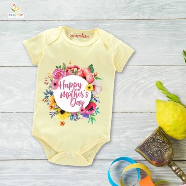 Mothers Day Special Baby Outfit Half Sleeve Unisex Romper Onesies for Newborn baby - Image 4