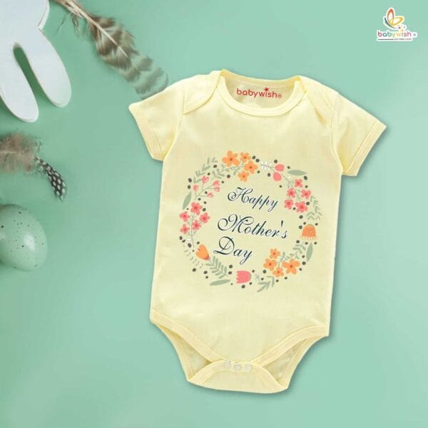 Mothers Day Special Baby Outfit Half Sleeve Unisex Romper Onesies for Newborn baby - Image 4
