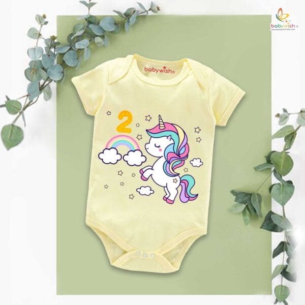 Two month unisex baby romper half sleeve round neck onesie - Image 2