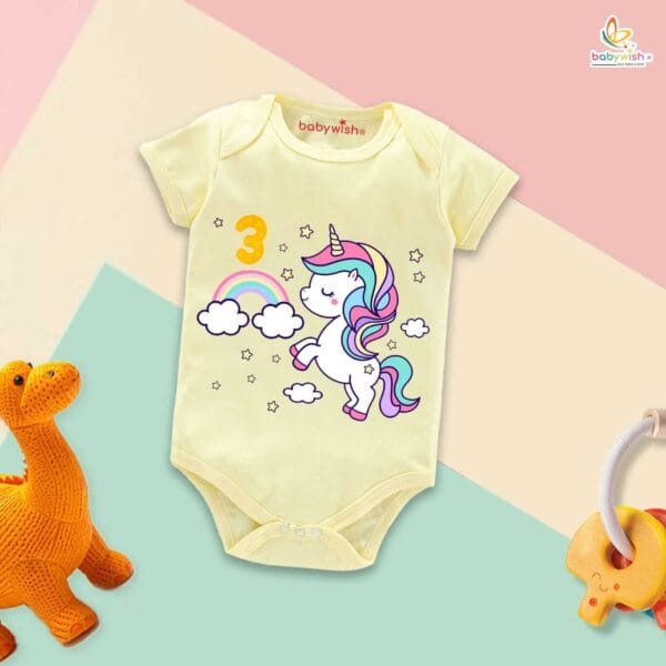 Three month unisex baby romper half sleeve round neck onesie - Image 4