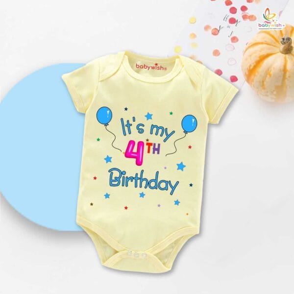 Three month unisex baby romper half sleeve round neck onesie - Image 4