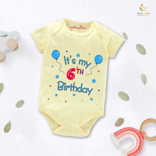 Six month unisex baby romper half sleeve round neck onesie - Image 4