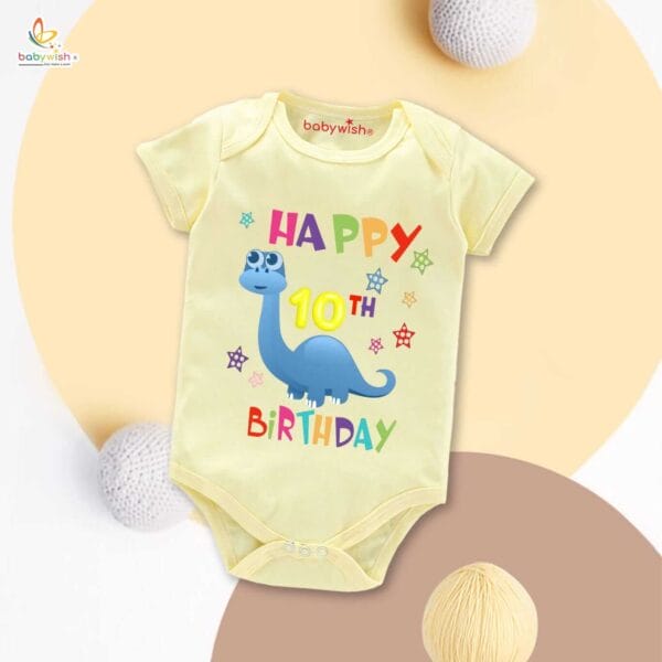 Ten month unisex baby romper half sleeve round neck onesie - Image 4