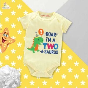 Two month unisex baby romper half sleeve round neck onesie