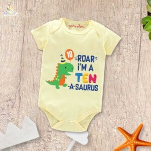 Ten month unisex baby romper half sleeve round neck onesie