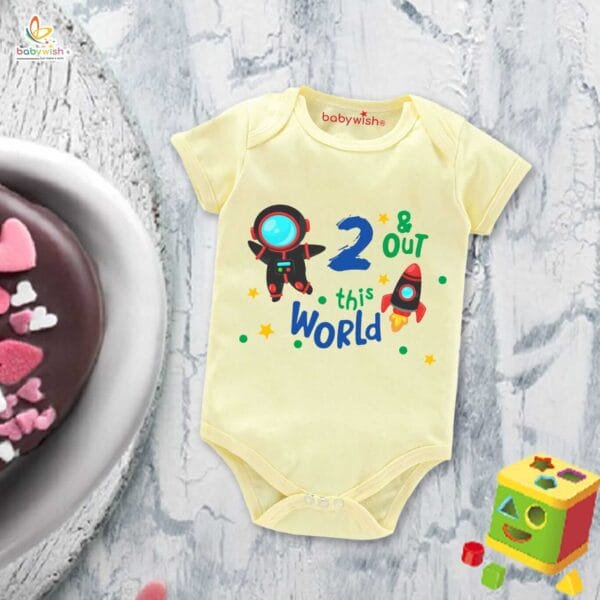 Two month unisex baby romper half sleeve round neck onesie - Image 4