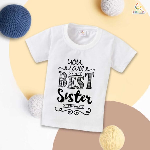 Rakshabandhan Special Combo White T-Shirts Sets for Brother and Sister Combo Pack of 2 - Image 3