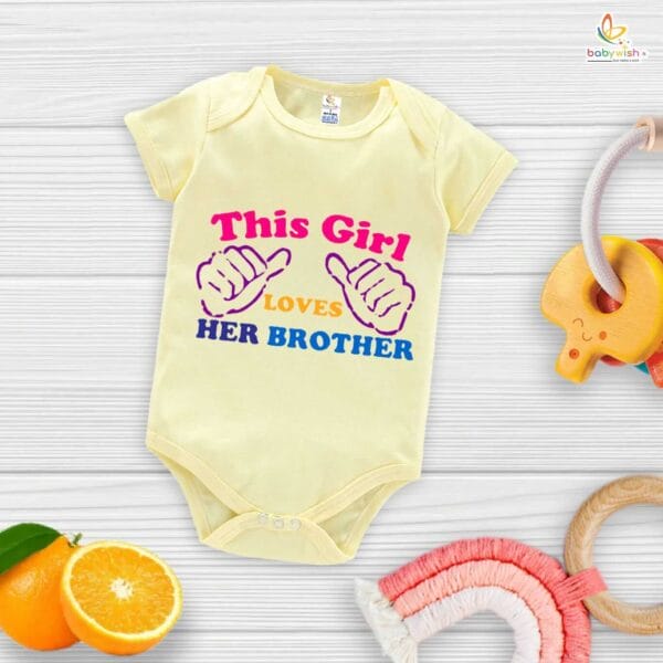 Babywish Rakshabandhan Romper Brother Sister Matching dress Rakshabandhan gift for Rakhi - Image 3
