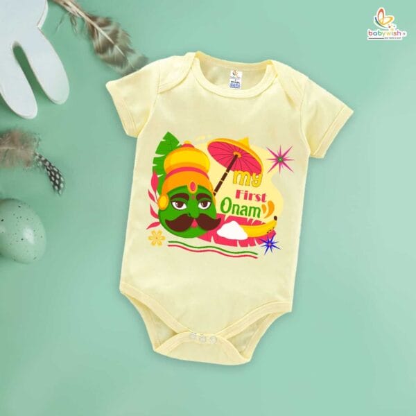 Babywish Onam Romper Brother Sister Matching dress for ONAM - Image 3