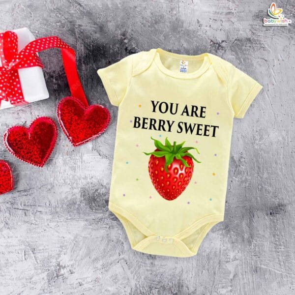 My First Valentine’s Day Romper | "We Just Click" Baby Bodysuit – Babywish - Image 2
