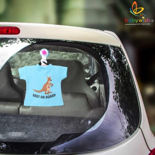 Baby on Board Car Decals Cloth Safety Sign Board with Hanger & Vacuum suction cup