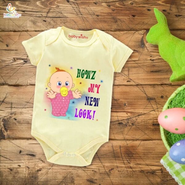 Newborn mundan ceremony clothes Bodysuit romper for Unisex Onesies Infant Half Sleeve | HOWZ MY NEW LOOK | - Image 4