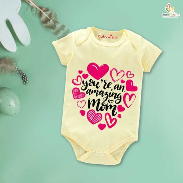 Mothers Day Special Baby Outfit Half Sleeve Unisex Romper Onesies for Newborn baby - Image 5