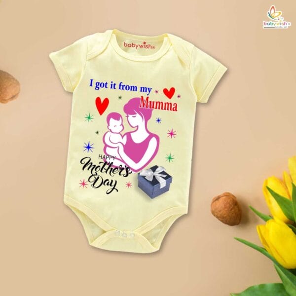 Mothers Day Special Baby Outfit Half Sleeve Unisex Romper Onesies for Newborn baby - Image 5