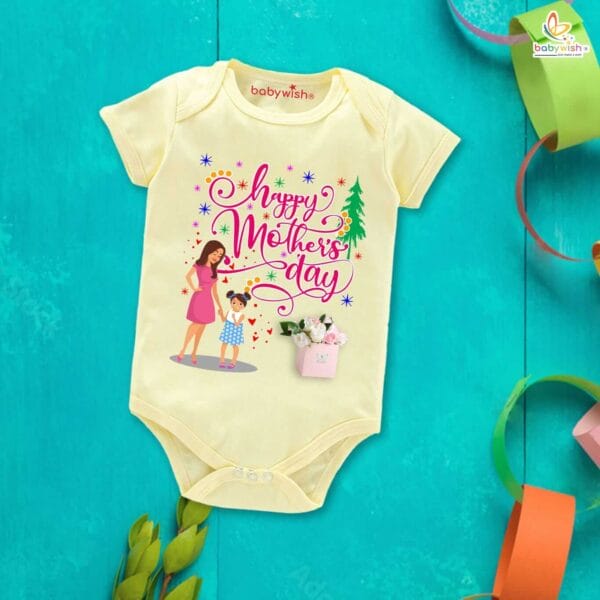 Mothers Day Special Baby Outfit Half Sleeve Unisex Romper Onesies for Newborn baby - Image 5