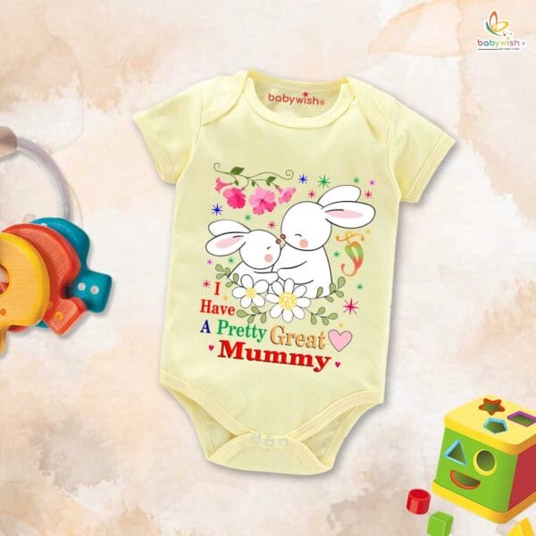 Mothers Day Special Baby Outfit Half Sleeve Unisex Romper Onesies for Newborn baby - Image 5