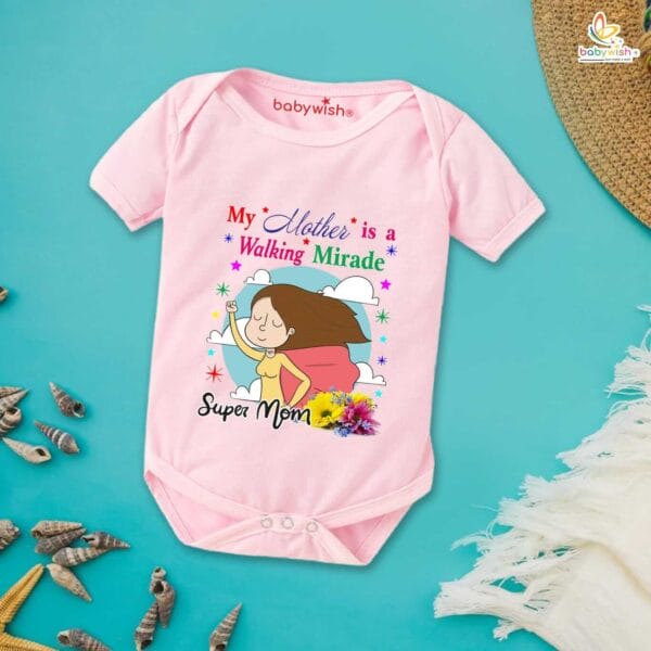 Mothers Day Special Baby Outfit Half Sleeve Unisex Romper Onesies for Newborn baby - Image 4