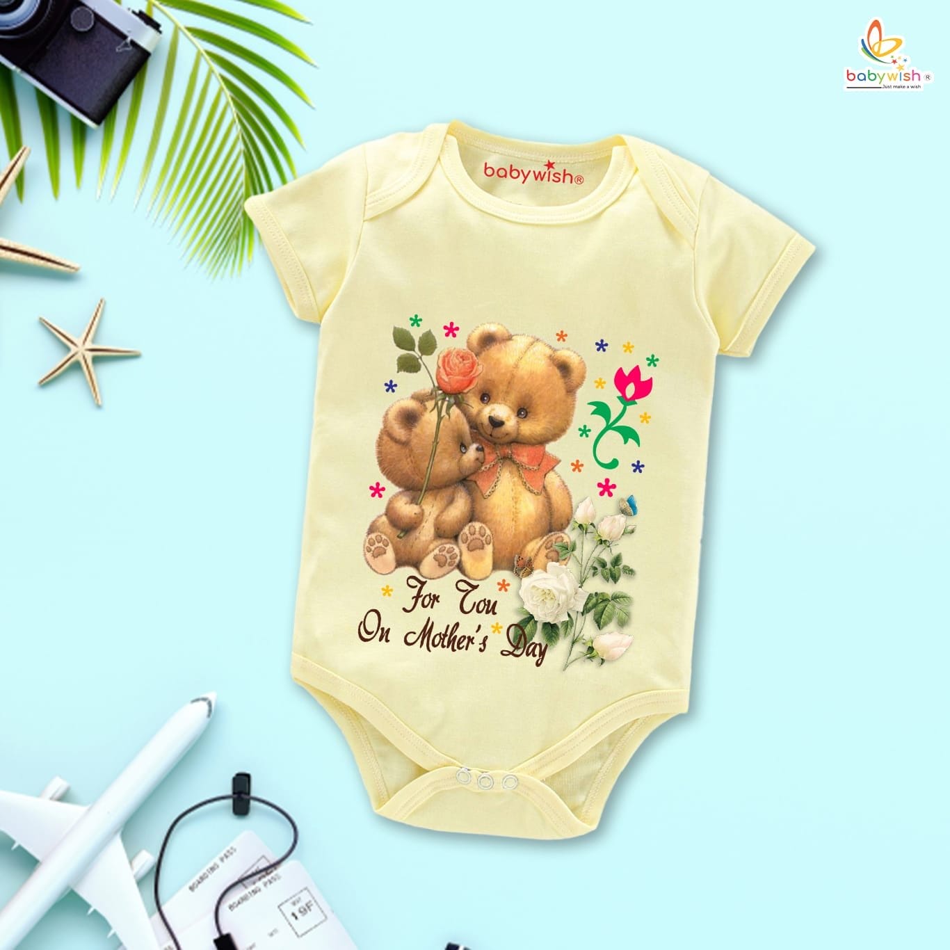 Mothers Day Special Baby Outfit Half Sleeve Unisex Romper Onesies for Newborn baby