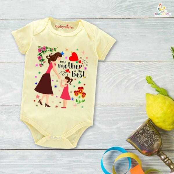 Mothers Day Special Baby Outfit Half Sleeve Unisex Romper Onesies for Newborn baby