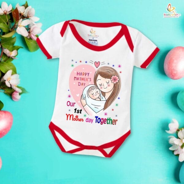 Mothers Day Special Baby Outfit Half Sleeve Unisex Romper Onesies for Newborn baby - Image 5