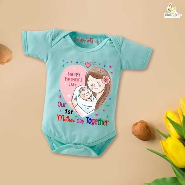 Mothers Day Special Baby Outfit Half Sleeve Unisex Romper Onesies for Newborn baby - Image 3