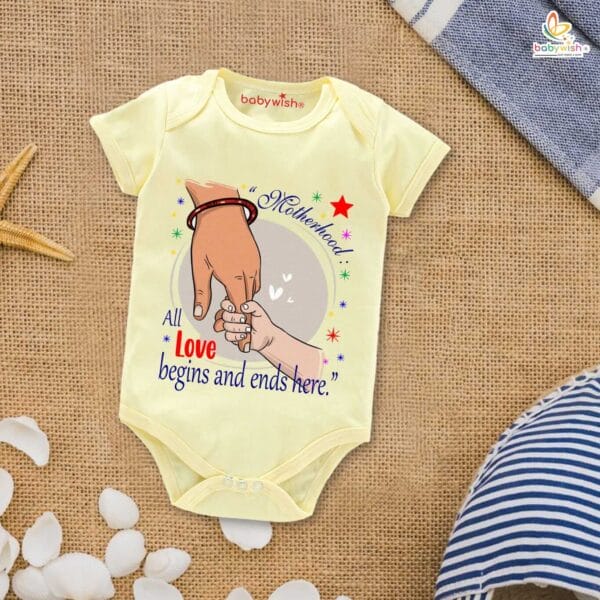 Mothers Day Special Baby Outfit Half Sleeve Unisex Romper Onesies for Newborn baby - Image 4