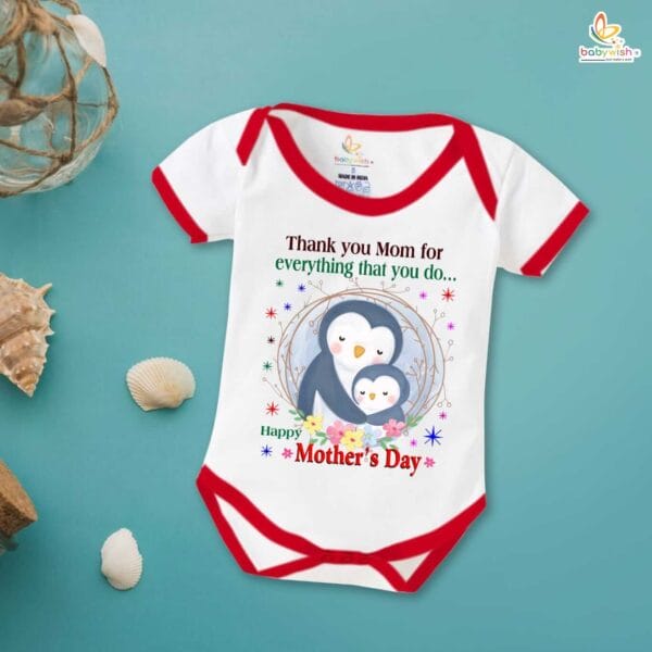 Mothers Day Special Baby Outfit Half Sleeve Unisex Romper Onesies for Newborn baby - Image 5