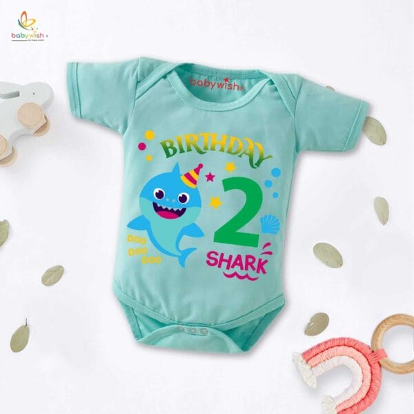 Two month unisex baby romper half sleeve round neck onesie - Image 2