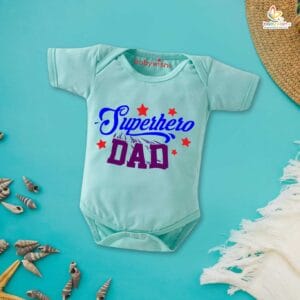 Fathers Day Special Baby Outfit Half Sleeve Unisex Multicolor Romper Onesies for Newborn baby